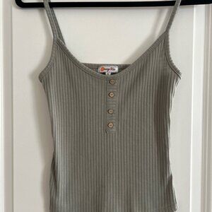 3/$20 Angel Kiss Green Ribbed Sleeveless Camisole